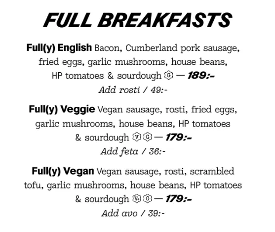 Greasy Spoon Meny Priser Sweden Uppdaterad 2024